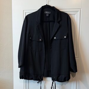 New York & Company Black Utility Blazer Jacket